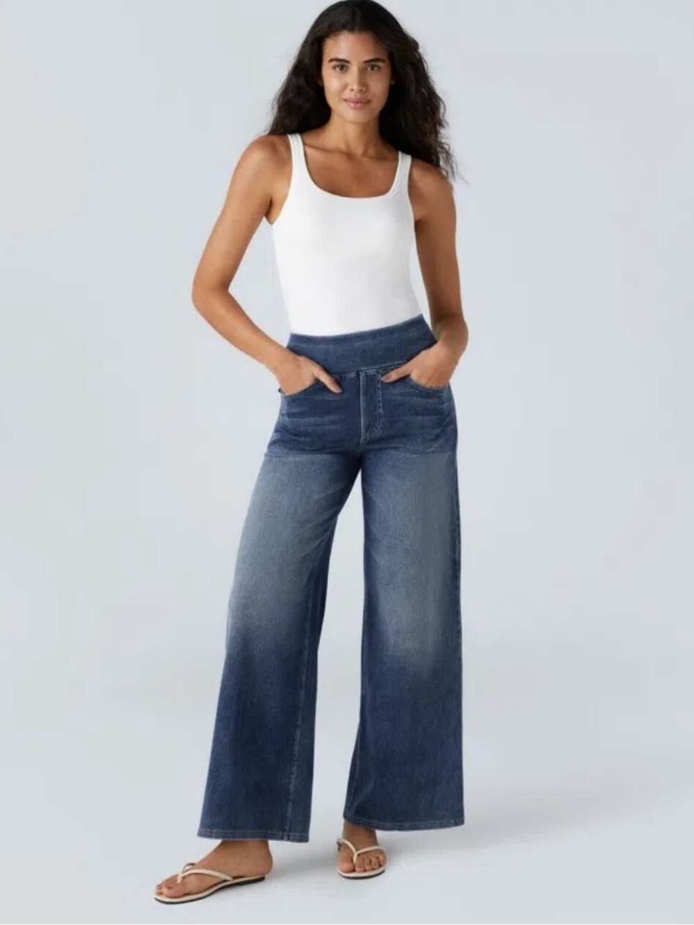 Halara pull on Flex High waisted wide leg jeans Size XXL